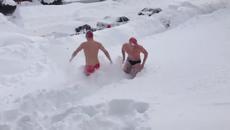 Щури американци показват как се 'плува ' в снега.. - Videoclip.bg