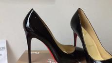Christian Louboutin Patent Pump Heels Black - Videoclip.bg