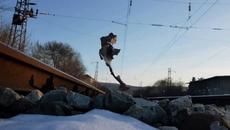UNDER THE TRAIN: BDZ Siemens Desiro Passenger Train at Pobit Kamak Railway Stop in Bulgaria - Videoclip.bg