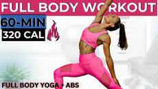 60-MIN YOGA POWER WORKOUT (low-impact high-calorie burn full body toning, weight loss, flexibility) - Videoclip.bg