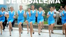 JERUSALEMA Flash Dance 400 Stewardess Flight Attendant Students Jinan City Shandong China 山东济南 踩踩踩快闪 - Videoclip.bg