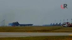 Emergency state! US Air Force B-52 bomber takes off at full speed - Videoclip.bg