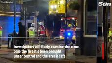 Flames engulf block of flats as 100 firefighters tackle inferno and 5 rushed to hospital - Videoclip.bg