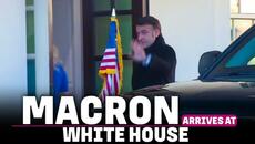 French President Macron arrives at white house | Meeting with US President Donald Trump |USA - Videoclip.bg