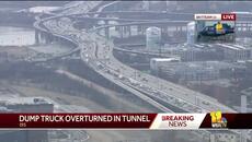 NEW PHOTO: Dump truck overturns in tunnel - Videoclip.bg