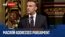 French President Emmanuel Macron addresses Parliament during UK state visit - Videoclip.bg