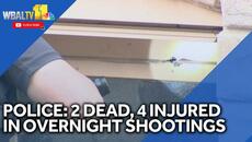 Police: 2 dead, 4 injured in overnight shootings - Videoclip.bg