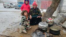 A Snowy Day Without Gas | Warm Moments by the Fire with Hajar’s Family - Videoclip.bg