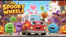 The Spooky Wheels | Halloween Song for Kids | Fun Monster & Candy Adventure - Videoclip.bg