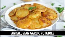The Famous GARLIC POTATOES from Málaga Spain | Papas con Adobillo - Videoclip.bg