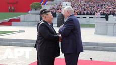 North Korea’s Kim Jong Un Welcomes Belarus President Lukashenko to Pyongyang | APT - Videoclip.bg