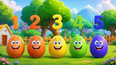 Learning Colors and Numbers Song | Colorful Eggs on the Farm | Bittu Kids Animation & Nursery Rhymes - Videoclip.bg