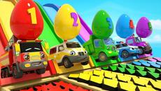 Colors Shapes & Sing a Song! | Fire truck jump: swap the wheel for a shape | Baby Nursery Rhymes - Videoclip.bg
