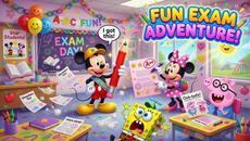 Mickey Mouse Minnie Mouse Exam Adventure with Peppa Pig SpongeBob | Fun School Story for Kids - Videoclip.bg