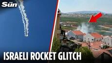 Moment Israeli air defence rocket malfunctions and hits civilian home - Videoclip.bg