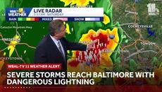 Severe storms with dangerous lightning reach Baltimore - Videoclip.bg