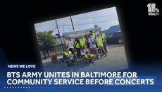 BTS ARMY performs community service ahead of Baltimore concerts - Videoclip.bg