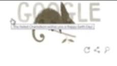 Японският Макак ви Честити денят на Земята - Earth Day 2014 Google logo (Doodle) - Videoclip.bg