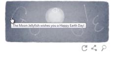 Йеменски Хамелеон ви Честити денят на Земята - Earth Day 2014 Google logo (Doodle) - Videoclip.bg