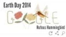 Earth Day 2014 with Rufous Hummingbird - Google Doodle (Гугъл празнува и отбелязва Световният ден на Земята с тема на Дадъл!) - 