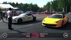 Jaguar F-type R vs Ferrari 458 Italia - Videoclip.bg