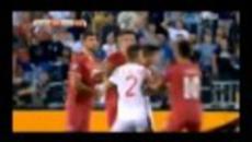 Знаме спря футболен мач и взриви стадиона - Сърбия Албания !Drone on Match Serbia Albania EURO 2016 Qualification - Videoclip.bg