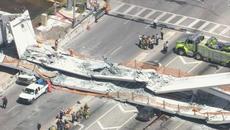 Нов пешеходен мост се срути в Маями (Miami bridge collapse) Има загинали хора и много пострадали - Videoclip.bg
