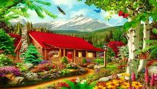 Къщи сред природата - (painting) - Videoclip.bg