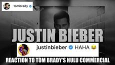 Реакция на знаменитостите на рекламата на Hulu на Том Брейди по време на Super Bowl LIV - Videoclip.bg