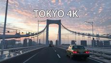 Tokyo 4K - Skyline Expressway Sunrise - Rainbow Bridge - Driving Downtown - Videoclip.bg