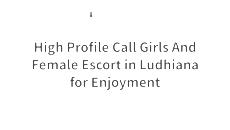 High Profile Call Girls And Female Escort in Ludhiana for Enjoyment - ludhiana-escorts’s blog