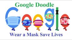 Wear a Mask. Save Lives. (Aug 5. 2020) Носете Маска!!! Google Doodle - Social Distancing Explained - Videoclip.bg