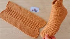 En kolay Tırtıl Bay Bayan patik modeli yapımı iki şiş patik modelleri yapılışı /Yeni patik örnekleri - Videoclip.bg