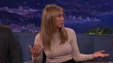 Jennifer Aniston: A Laser Peel Made My Face Fall Off - CONAN on TBS - Videoclip.bg