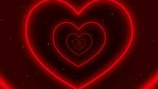 Free Neon Red Lights Heart Tunnel - Videoclip.bg