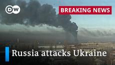 Explosions and air raid sirens heard in Ukraine as Russia launches attacks | DW News - Videoclip.bg