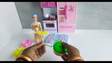 ASMR Unboxing Miniature Plastic Full Kitchen Set Collection BY barbie doll ||  Toy | Review - Videoclip.bg