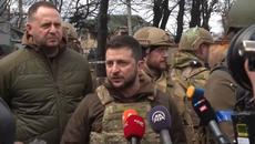 Володимир Зеленський у Бучі: президент України поспілкувався зі ЗМІ та місцевими - Videoclip.bg