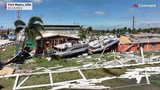 Helicopters airlift people to safety amid Hurricane Ian destruction in Florida - Videoclip.bg