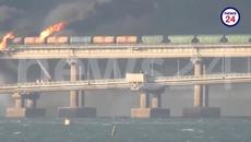 Кримският мост е взривен с камион с експлозиви, трима са загинали - Videoclip.bg